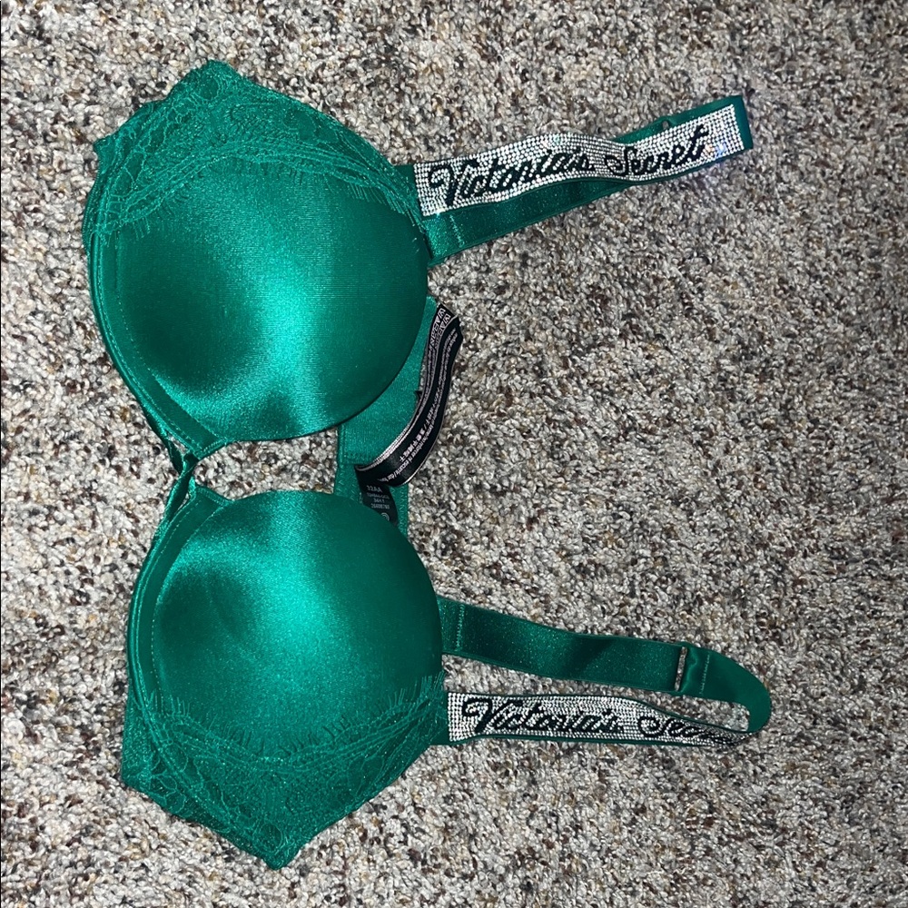Victoria's Secret Emerald Satin Bra